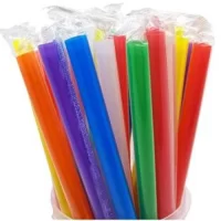 12MM COLOUR STRAIGHT STRAW FILM WRAP SHARP END 30*100PCS شلمون ملون