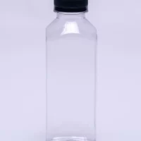 1500ML CLEAR SQUARE BOTTLE W/LID 100PCS بطل شفاف مربع