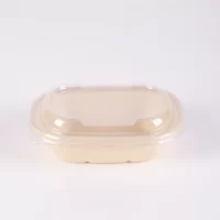 22OZ SUGARCANE CONT. OVAL W/LID 300PCS شكركان بيضاوى