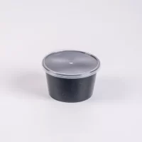 3.25OZ BLACK PET PORTION CUP W/LID 10*100PCS علب ثوم مع غطاء