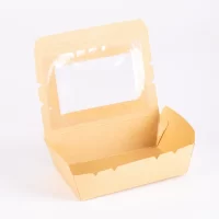 900ML KRAFT PAPER BOX W/WINDOW 200PCS