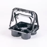 4 CUP BLACK PLASTIC CUP HOLDER W/HANDLE 250PCS حامل اكواب اسود