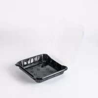 MICRO. CONT. RECT. BLACK 4 COMP. 1000ML 120PCS ماعون ميكرويف