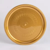 24CM ROUND GOLDEN TRAYS صواني مجدول ذهبي