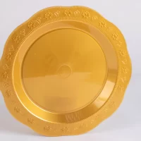 GOLDEN ROUND DISH VIP 19 CM 150CS صحن ذهبي 19سم مدور