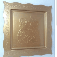 SQUARE TRAYS GOLDEN 29*29 CM 30PCS صواني مربع ذهبي