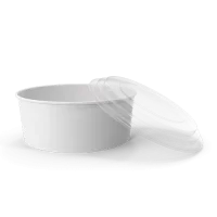 1100ML ROUND WHITE PAPER CONT. W/PET LID 300PCS