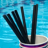6MM BLACK STRAIGHT STRAW FILM WRAPPED 50*100 PCS شلمون اسود