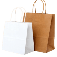 25*12*31 SMALL BROWN PAPER BAG W/HANDLE 250PCS اكياس ورق بني مع حبل صغير