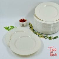 WHITE ROUND DISH VIP 19 CM 150CS صحن ابيض 19سم مدور