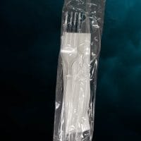 CLEAR CUTLERY NAPKIN & FORK PS039/2 كاتلري شفاف نابكن شوك