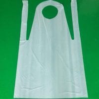 WHITE PLASTIC APRON 10*100 PCS مريول بلاستيك