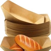 BIG BROWN BOAT TRAY #5 500PCS صحن ورق بني كبير