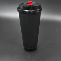 360ML PP BLACK U FROSTED CUP 500PCS كاسات يو