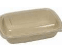 1000ML SUGARCANE CONT. RECT. W/LID 300PCS شكركان مستطيل