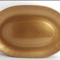 MEDIUM GOLDEN OVAL TRAY 30PCS جاط بيضاوي وسط ذهبي