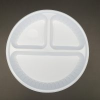 WHITE ROUND DIVISION PLATE NO. 22 500PCS صحن مقسم