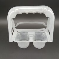 2 CUP PLASTIC CLEAR CUP HOLDER W/HANDLE 250PCS