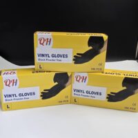 أسود كبير VINYL GLOVES مسحوق مجانا 10*100 جهاز كمبيوتر شخصى S S بدون بدون