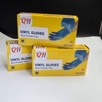 الأزرق كبير VINYL GLOVES مسحوق مجانا 10*100 جهاز كمبيوتر شخصى S S بدون بدون