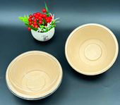 700ML SUGARCANE CONT. ROUND W/LID 600PCS شكركان مدور