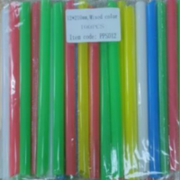 12MM COLOUR STRAIGHT STRAW FILM WRAP SHARP END 30*100PCS شلمون ملون