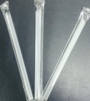 12MM CLEAR STRAIGHT STRAW FILM WRAP SHARP END 30*100PCS شلمون شفاف
